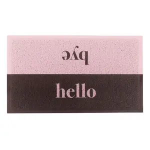 Pink Hello Bye Doormat (70 x 40cm)