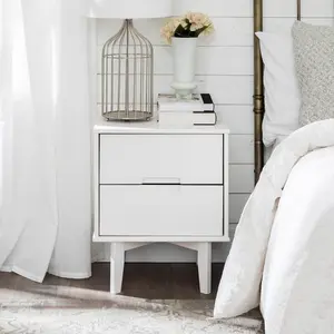 Ulti 2 Drawer Bedside Table White