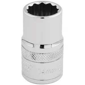 Draper 1/2" Square Drive Hi-Torq 12 Point Socket 14mm 33125