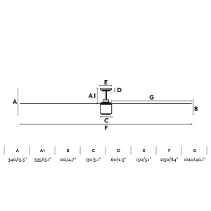 Luminosa Attos LED Ceiling Fan Brown 4 Blades 213cm 20W 3000K