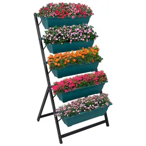 Woodside Drayton Metal Garden Planter - 5 Tier