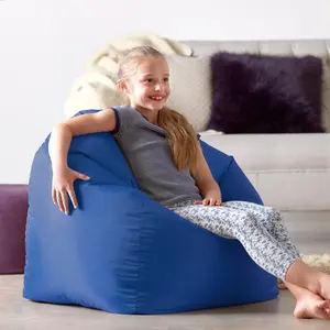 Veeva Kids Classic Bean Bag Chair Blue / 50cm H x 53cm W x 53cm D