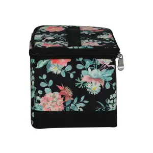 Sewing Case- Black Floral Design- Everything Mary EVM13204-1