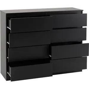 Braunstein 8 Drawer Chest Of Drawers Black