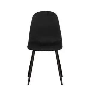 Dining Chair - Metal - L52 x W44 x H86 cm - Black