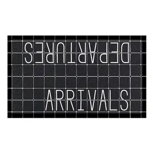 Arrivals Departures Indoor & Outdoor Doormat - 70x40cm