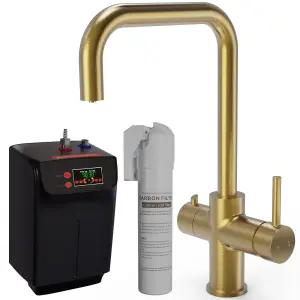 Liquida EBT411BG 4 In 1 Brushed Gold Kitchen Instant Boiling Hot Water Tap