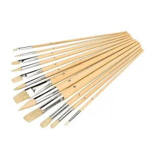 Silverline - Artists Paint Brush Set 12pce - Mixed Tips