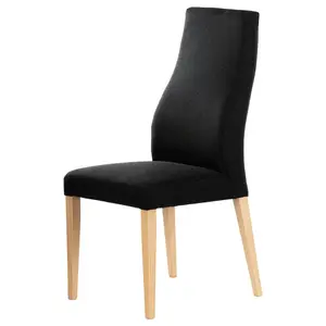 Feodosiy Upholstered Dining Chair (Set of 2) Black / Beech