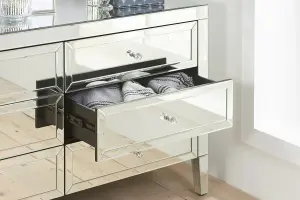 Birlea Valencia 6 Drawer Chest Mirrored