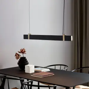 Nordlux Lilt Indoor Dining Kitchen Metal Pendant Ceiling Light in Black (Diam) 11.5cm