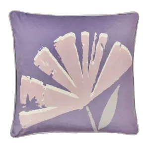 Alma Lilac Soft Touch Velvet Filled Cushion