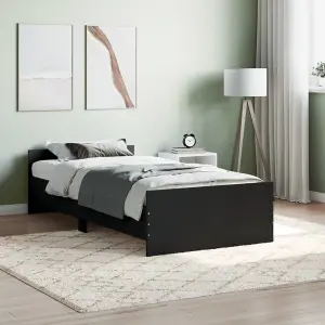 Berkfield Bed Frame Black 90x200 cm Engineered Wood