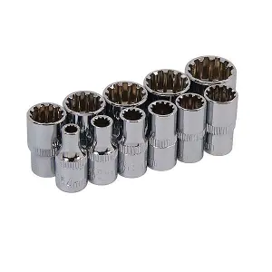 11pc 1/4" Drive Multi-Fit Socket Set - Sizes 4mm - 14mm (Neilsen CT3749)