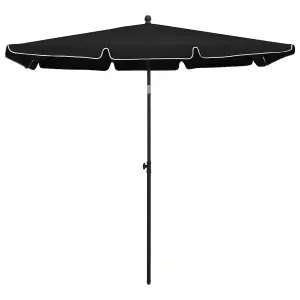 Berkfield Garden Parasol with Pole 210x140 cm Black