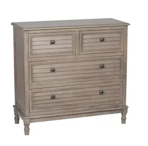 Taupe Storage Wood 4 Drawer Storage Unit