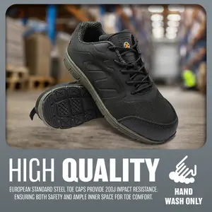 Size 10 Mens Womens Safety Boots Trainers Work Steel Toe Cap Hiking Shoes Ankle Ladies