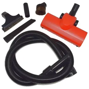 Numatic 2.5 Metre Vacuum Cleaner Hose and 4 Piece Tool Accessory Kit Plus Turbo Air Brush Head by Ufixt