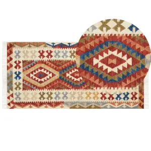 Wool Kilim Area Rug 80 x 150 cm Multicolour OSHAKAN