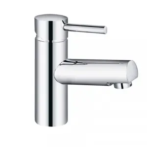 Nes Home Contemporary Bathroom Chrome Basin Sink Single Lever Mixer Tap And Waste