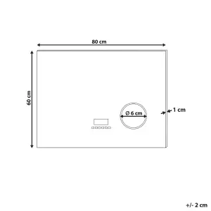 LED Bathroom Mirror MONTARON Silver