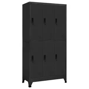 Berkfield Locker Cabinet Anthracite 90x45x180 cm Steel