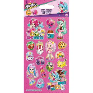 Shopkins Foil Cartoon Character Stickers Multicoloured (One Size)