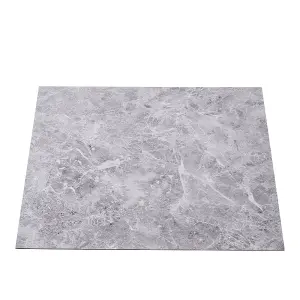 24Pcs Marble Texture Self-adhesive PVC Flooring Tile Square Flooring Tile