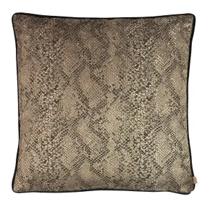 Kai Viper Metallic Snakeskin Square Feather Filled Cushion