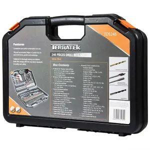 Terratek Drill Bit Multi Tool Set 246pc Multi-Purpose Screwdriver Bits & Carry Case