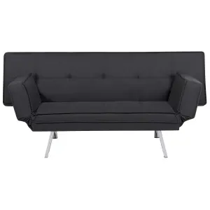 Beliani Scandinavian Sofa Bed BRISTOL Black