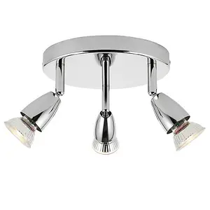 Luminosa Amalfi 3 Light Adjustable Spotlight Chrome, GU10