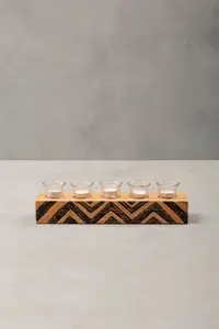 Interiors by Premier Bantu Tribal Wooden Tealight Holder