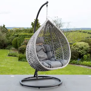 Oakley Swing Egg Pod Chair - Dark Grey