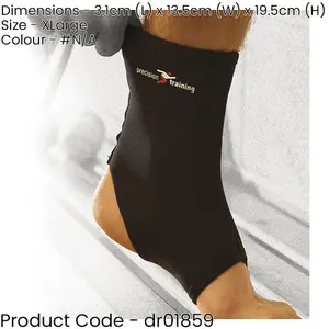 XLARGE Neoprene Heel-Less Ankle Support - Sprains Strains Minor Injuries