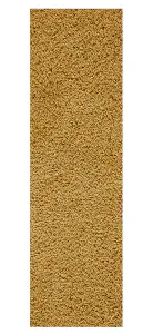 Modern Easy to Clean Gold Plain Shaggy Rug for Living Room and Bedroom-160cm X 230cm