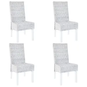 Hemsworth Dining Chair (Set of 4) Light Brown with White Wash Finish