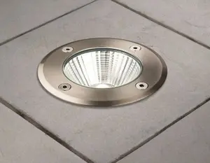 Luminosa Integrated LED Outdoor Recessed Ground Light Stainless Steel IP67