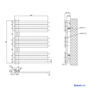 Wall -mounted towel rail White