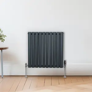 Oval Radiator - 600 x 600mm - Anthracite