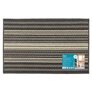 JVL Hubble Machine Washable Latex Backed Doormat, 50x80cm, Dusk