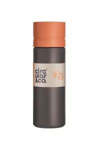 Circular Bottle 600ml Grey & Orange