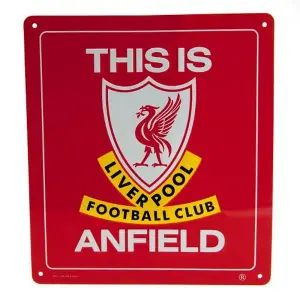 Liverpool FC This Is Anfield Plaque Red/White/Yellow (One Size)