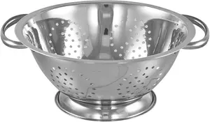 Stainless Steel Deep Colander 34Cm Cooking Kitchen Lightweight Strainer Food