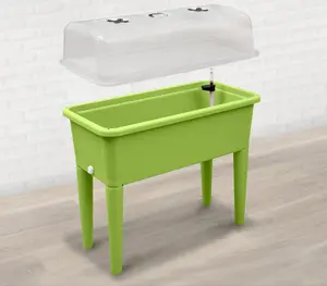 Garden Store Direct Raised Bed Grow Table XXL with Grow Lid & Self Watering System Lime Green