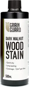 GRAIN GUARD Wood Stain - Dark Walnut - Water Based & Low Odour - Easy Application - Quick Drying - 500ml