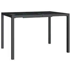 Berkfield Garden Table Anthracite 110x80x72 cm Steel