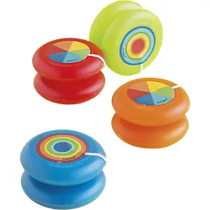 Unique Party Plastic Yo-Yo (Pack of 4) Red/Blue/Green/Orange (One Size)