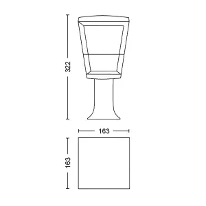 Philips Hue Econic White & Colour Ambiance LED Smart Outdoor Pedestal Light