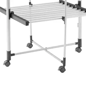 BLACK+DECKER 3-Tier Heated Clothes Airer with Cover & Wheels